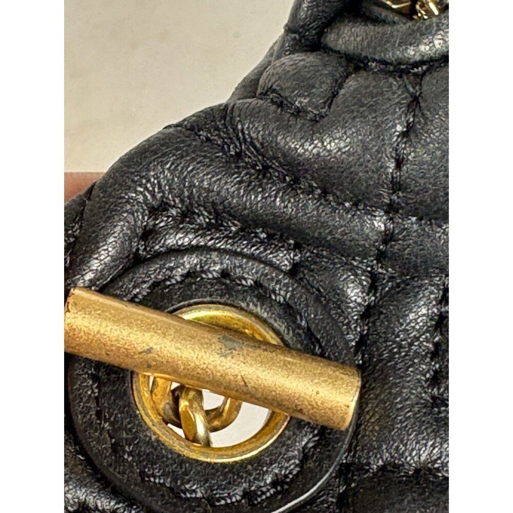 Tory Burch Fleming Soft Black Leather Quilted Belt /Bum Bag/Fanny /Shoulder Bag - Picture 9 of 11
